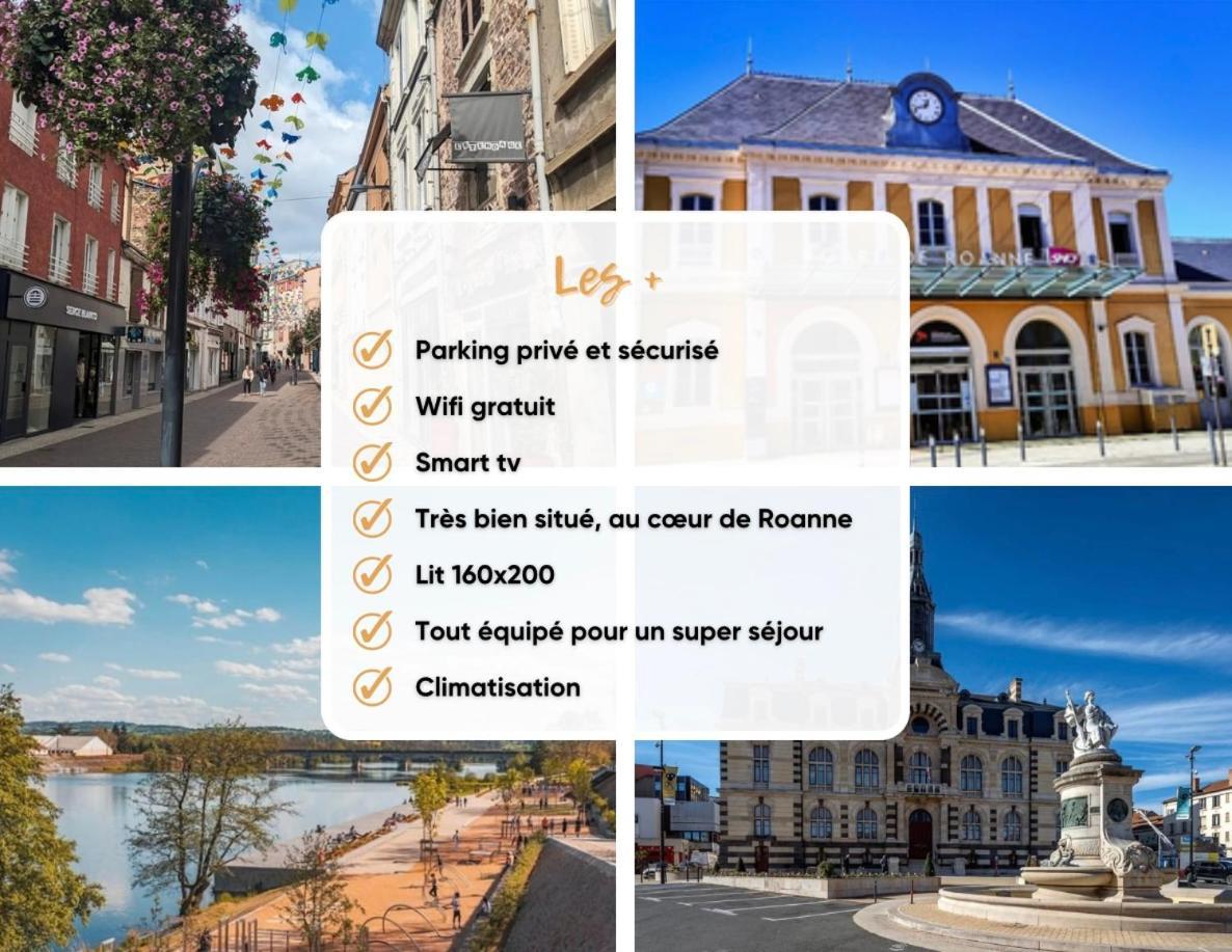 Jasmin Centre-ville - Parking & Clim Apartment Roanne